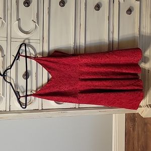 Red lace homecoming dress
